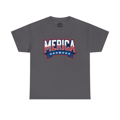 Merica Flag Graphic Tee — Vintage Americana 4th of July T‑Shirt