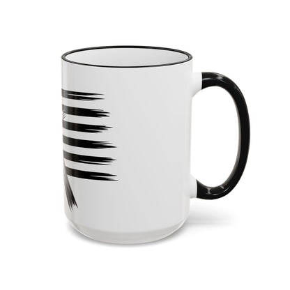 American Flag Brushstroke Cross Mug — Patriotic Christian Coffee Cup (11oz & 15oz)