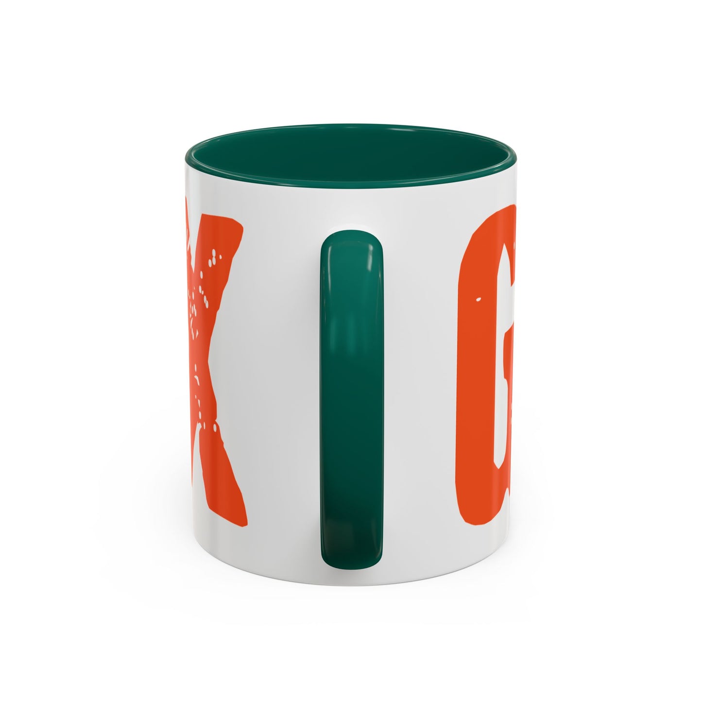Mug — Bold Distressed Orange Text Coffee Cup (11oz/15oz)