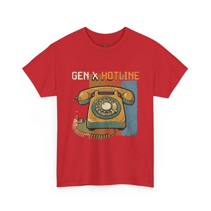 Vintage Rotary Phone T‑Shirt - "Gen X Hotline" Retro Graphic Tee