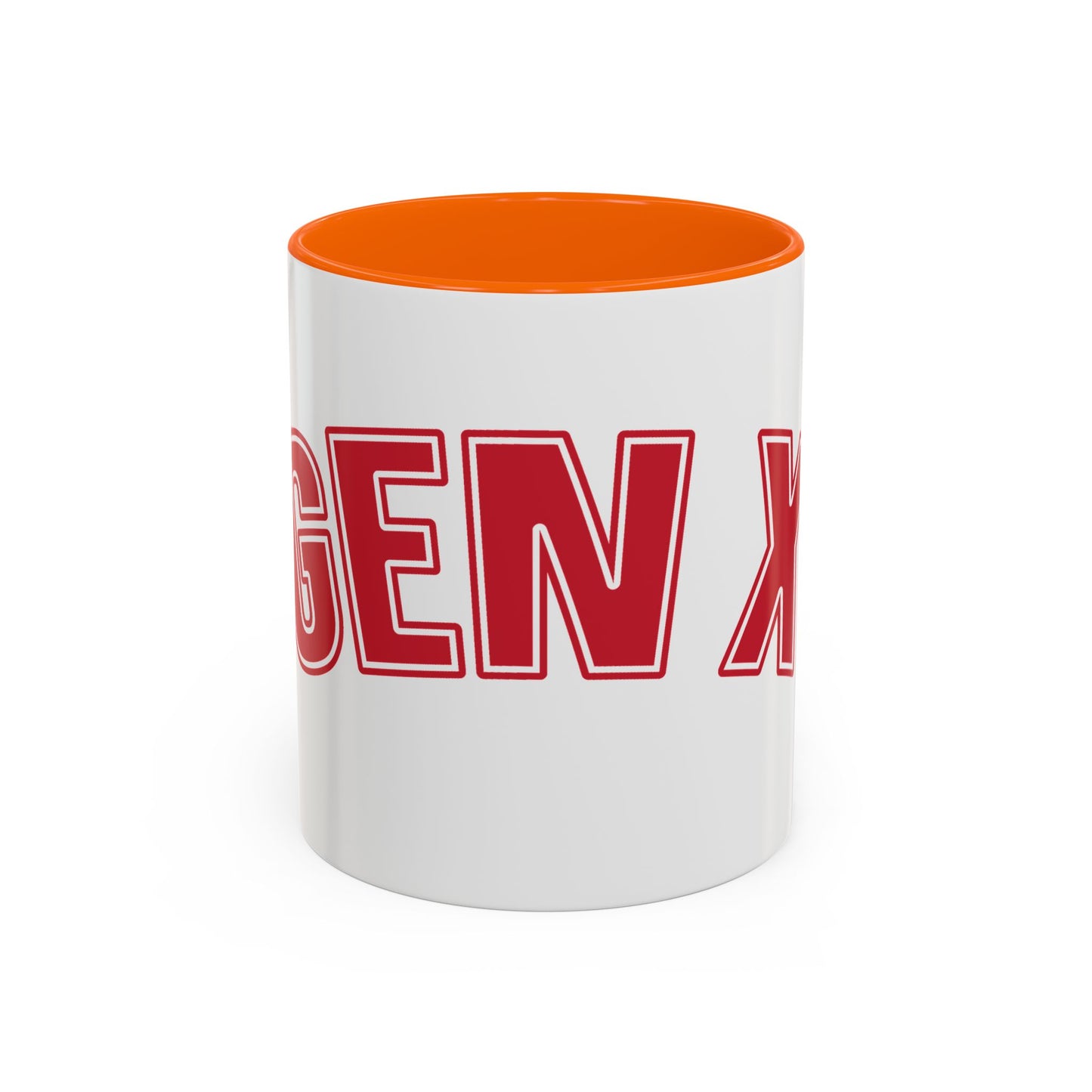 Gen X Coffee Mug — Retro Bold Red Accent Mug (11/15oz)