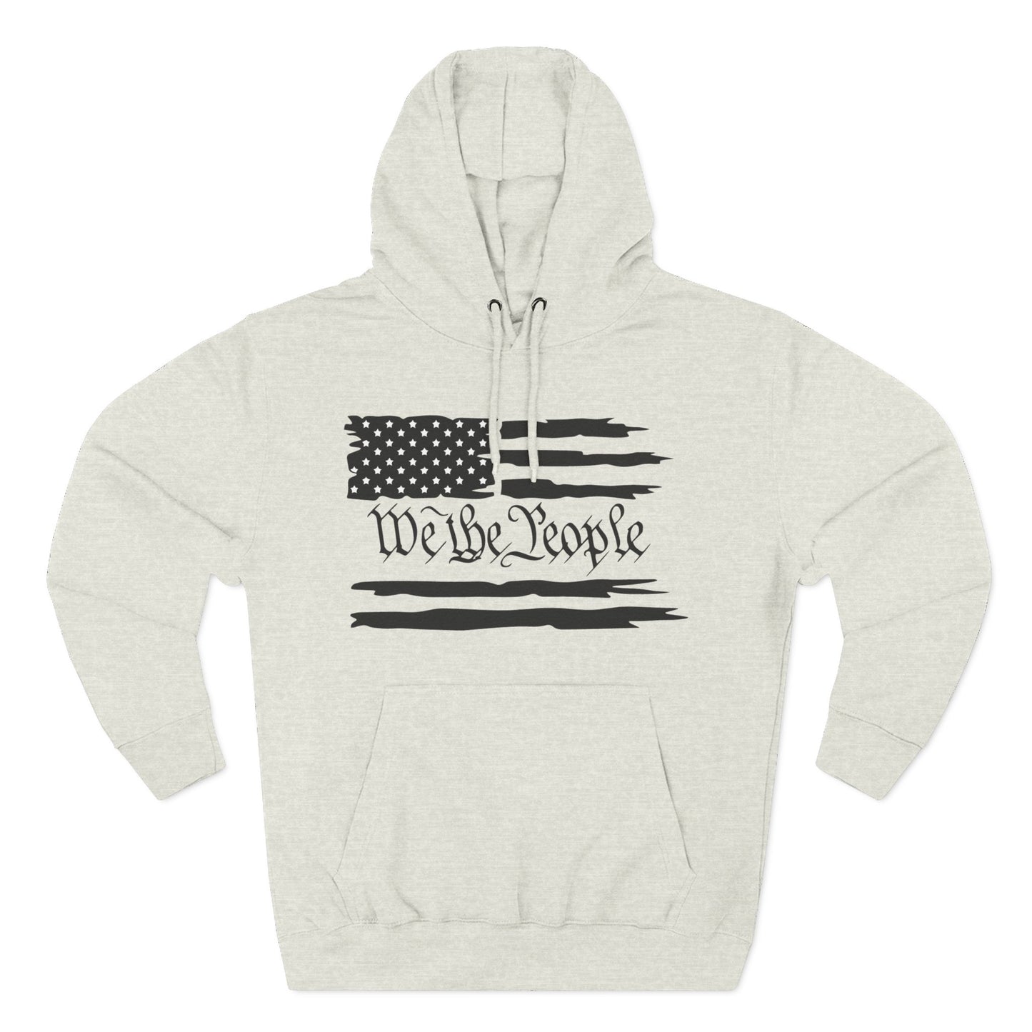 Patriotic "We the People" Hoodie - Distressed American Flag Pullover