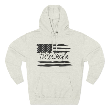Patriotic "We the People" Hoodie - Distressed American Flag Pullover