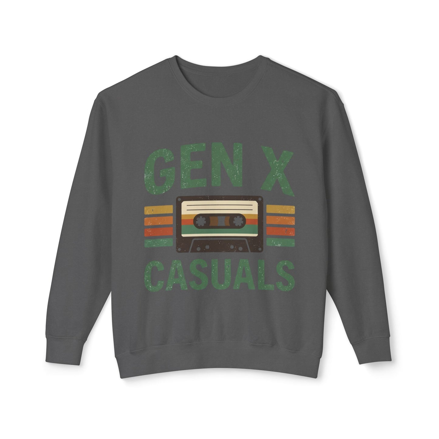 Gen X Casuals Sweatshirt — Retro Cassette Crewneck
