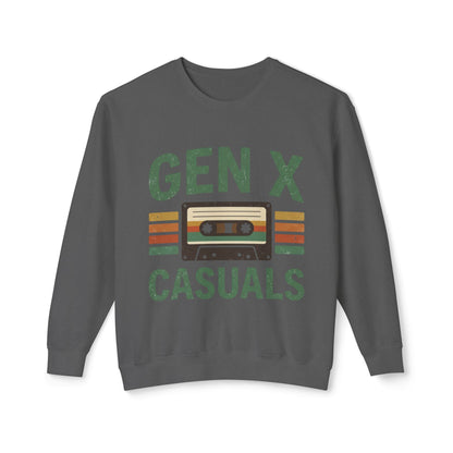 Gen X Casuals Sweatshirt — Retro Cassette Crewneck