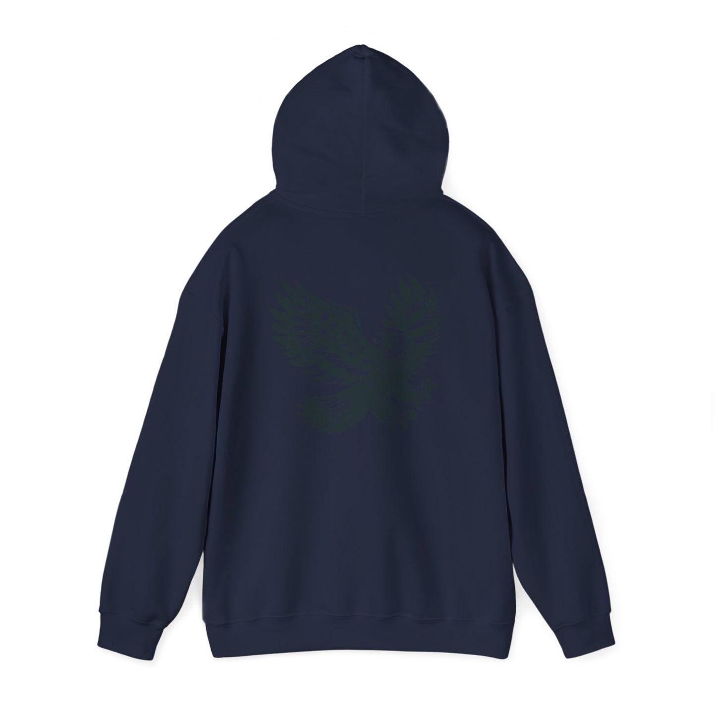 Eagle with American Flag Wings Hoodie — Patriotic Bald Eagle Back Graphic
