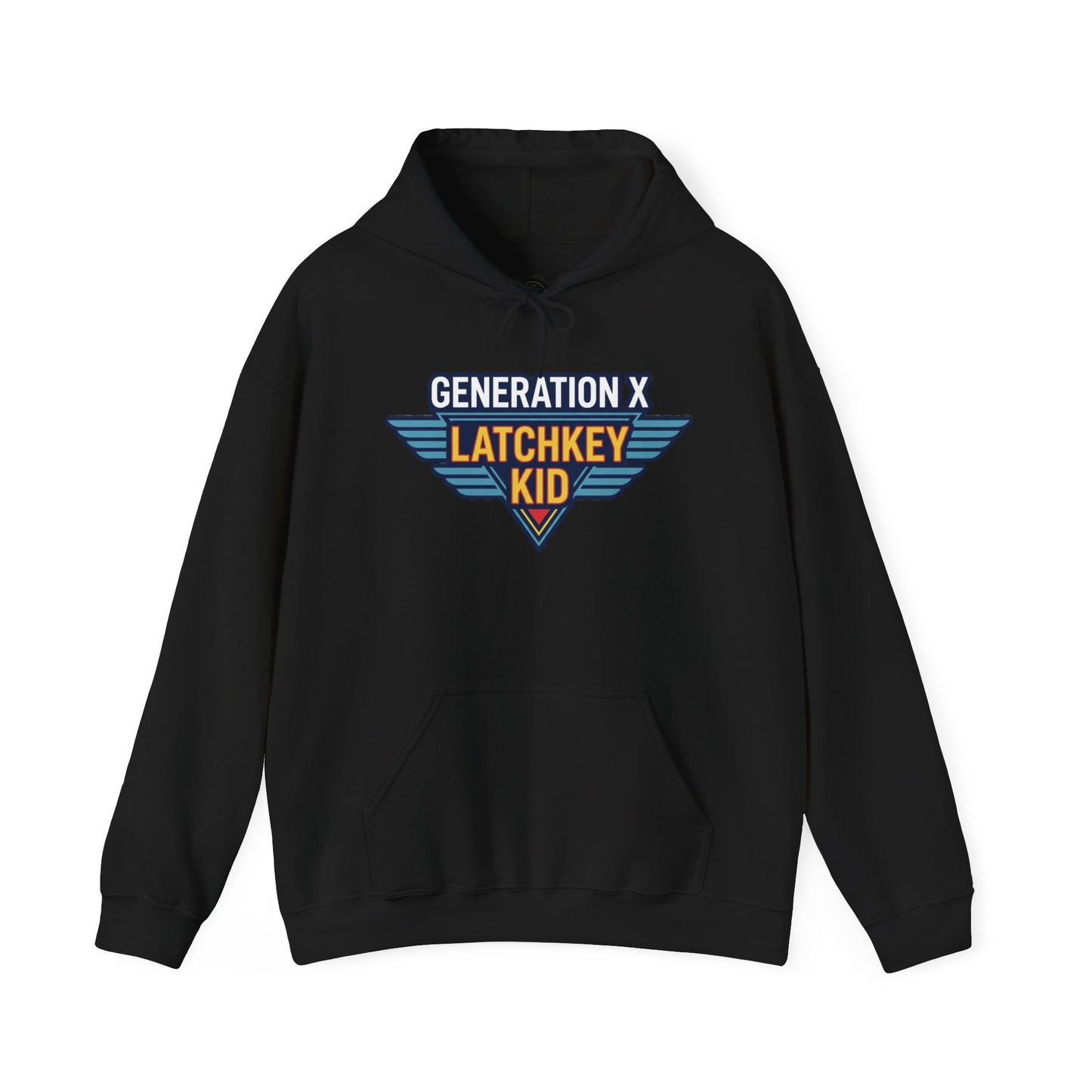 Generation X Latchkey Kid Hoodie — Retro 80s Vintage Logo Sweatshirt