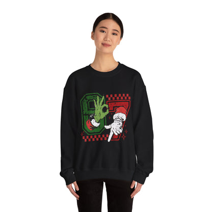 Retro Santa 87 Crewneck Sweatshirt — Vintage Holiday Graphic