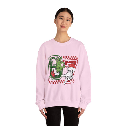 Retro Santa 87 Crewneck Sweatshirt — Vintage Holiday Graphic