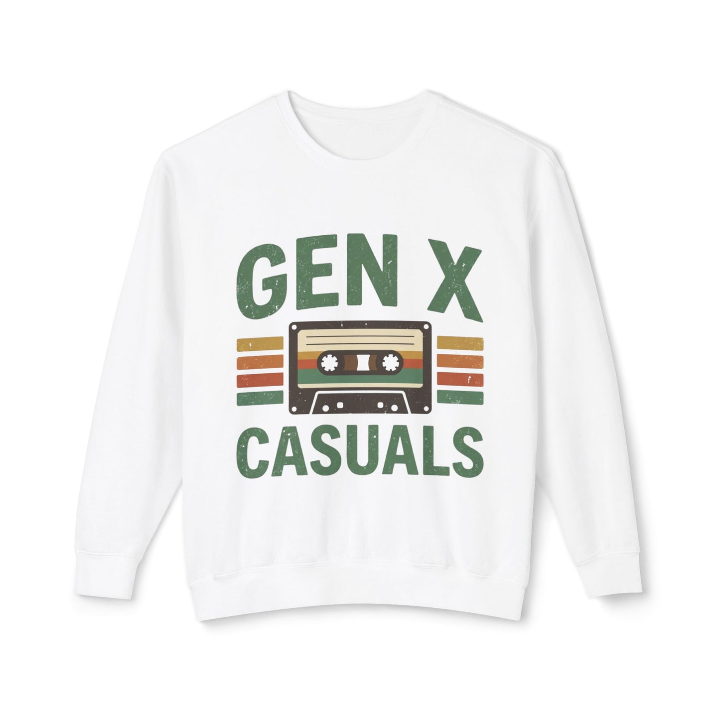 Gen X Casuals Sweatshirt — Retro Cassette Crewneck