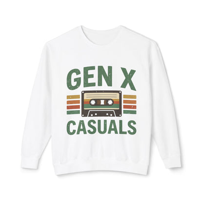 Gen X Casuals Sweatshirt — Retro Cassette Crewneck