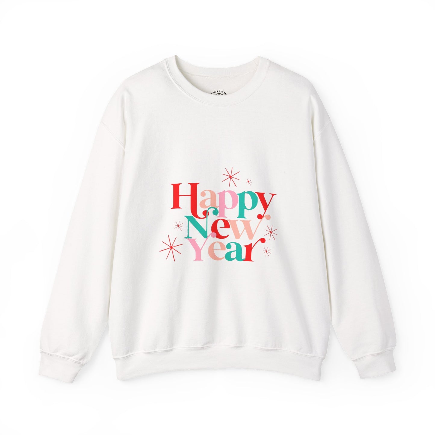 New Year Crewneck Sweatshirt — "Happy New Year" Festive Holiday Sweatshirt