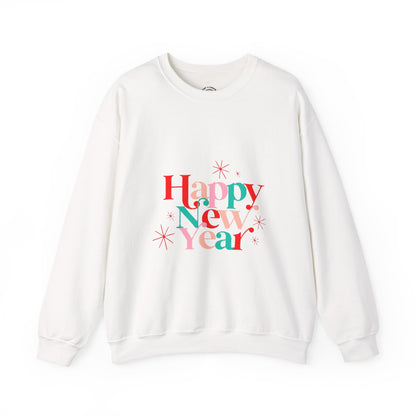 New Year Crewneck Sweatshirt — "Happy New Year" Festive Holiday Sweatshirt
