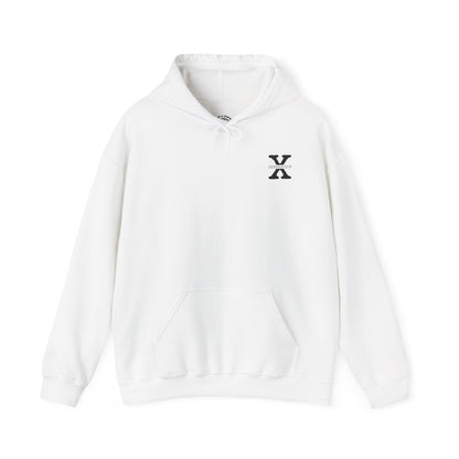 Generation X 'We Don't Care' Hoodie - Retro Grunge X Logo Sweatshirt