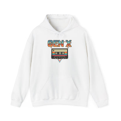 Gen X Retro Cassette Hoodie – Vintage 80s Music Sweatshirt