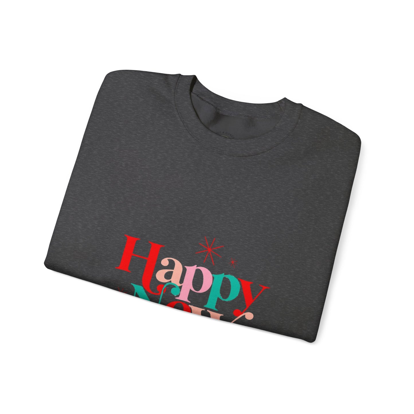 New Year Crewneck Sweatshirt — "Happy New Year" Festive Holiday Sweatshirt