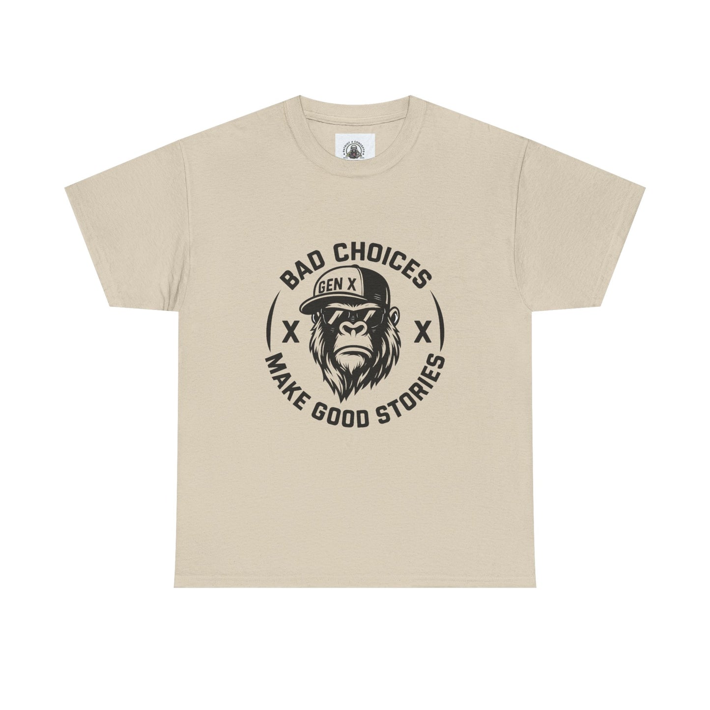 Gen X Bad Choices Tee, Unisex Heavy Cotton Shirt, Funny Gift for Millennials, Casual Wear, Storyteller T-Shirt