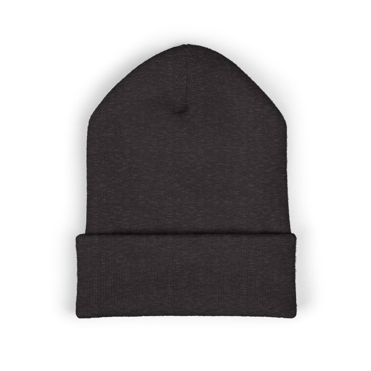 Embroidered Cross Cuffed Beanie — Minimal Faith Knit Hat