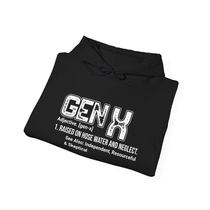 Gen X Definition Hoodie — Retro 'Gen X' Graphic Pullover