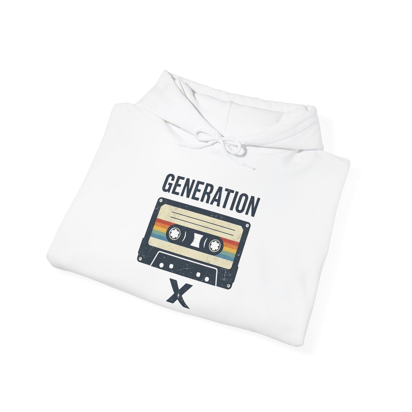 Generation X Retro Cassette Hoodie – Vintage 80s Music Sweatshirt