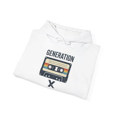 Generation X Retro Cassette Hoodie – Vintage 80s Music Sweatshirt