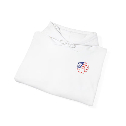 American Flag Skull Hoodie — Patriotic Grunge Pullover