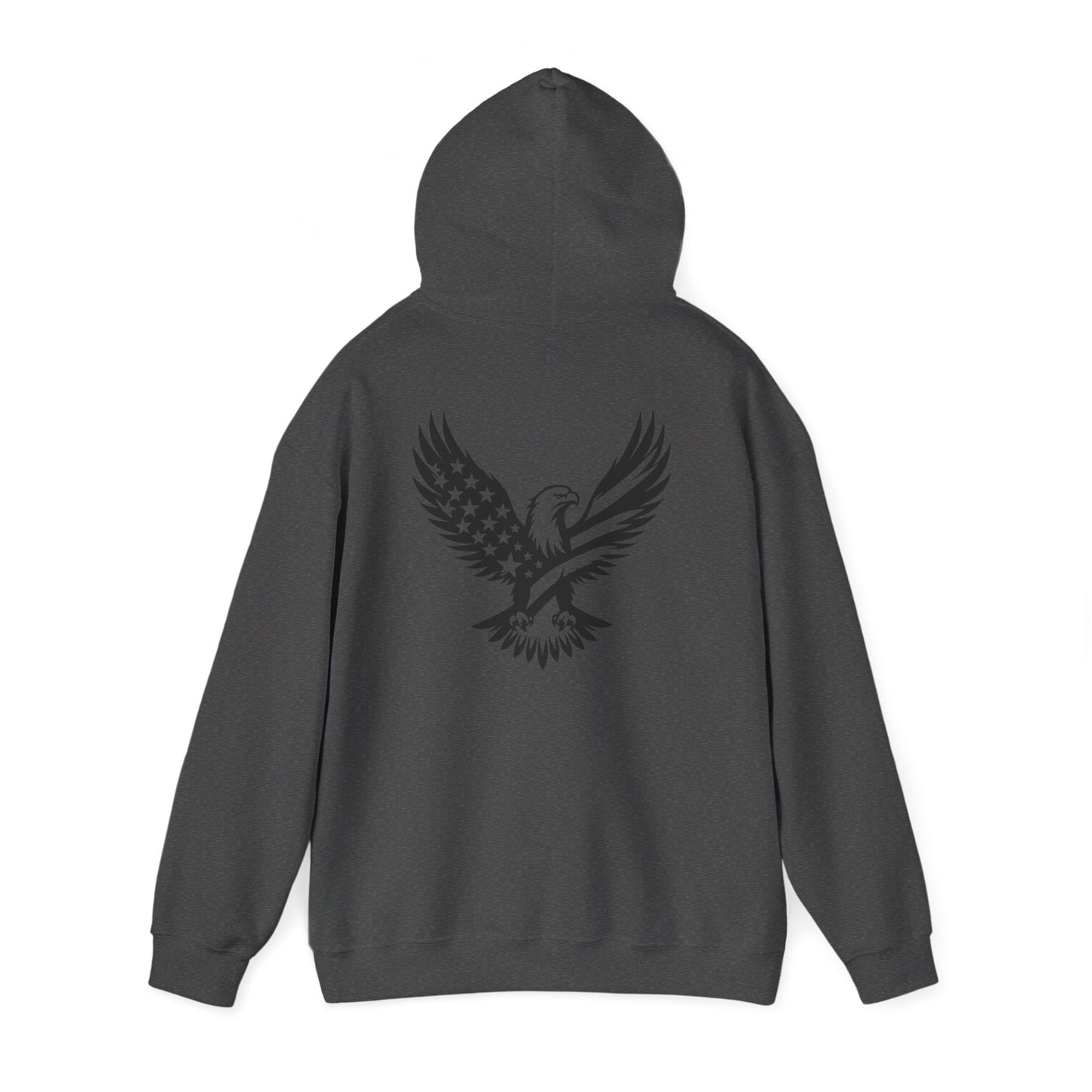 Patriotic Eagle Hoodie – American Flag Bald Eagle Back Print