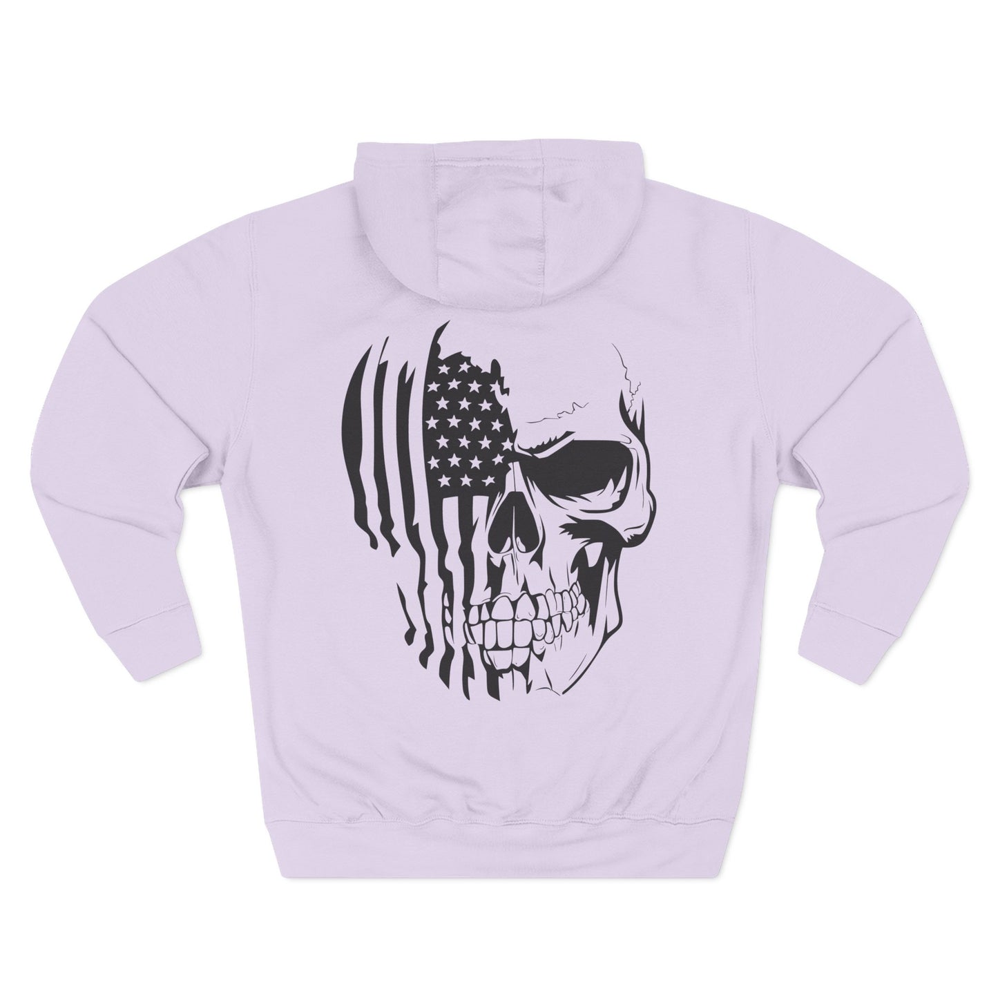 American Flag Skull Hoodie – Patriotic Grunge Fleece Pullover