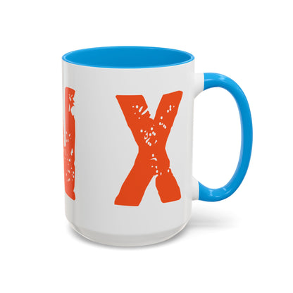 Mug — Bold Distressed Orange Text Coffee Cup (11oz/15oz)