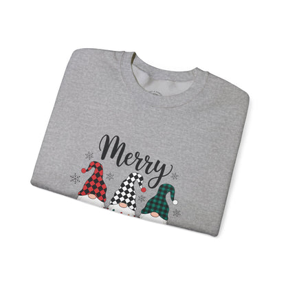 Merry Christmas Gnome Sweatshirt — Holiday Crewneck for Women & Men