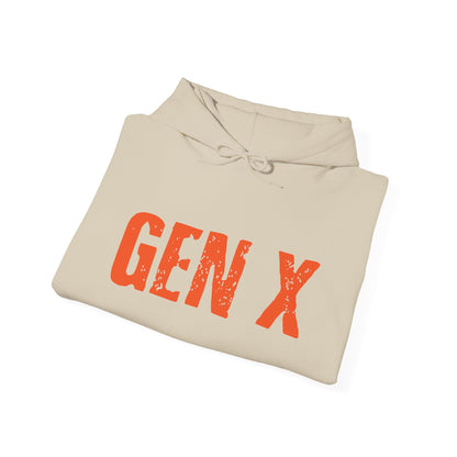 Gen X Hoodie - Retro Distressed Graphic Sweatshirt for Generation X