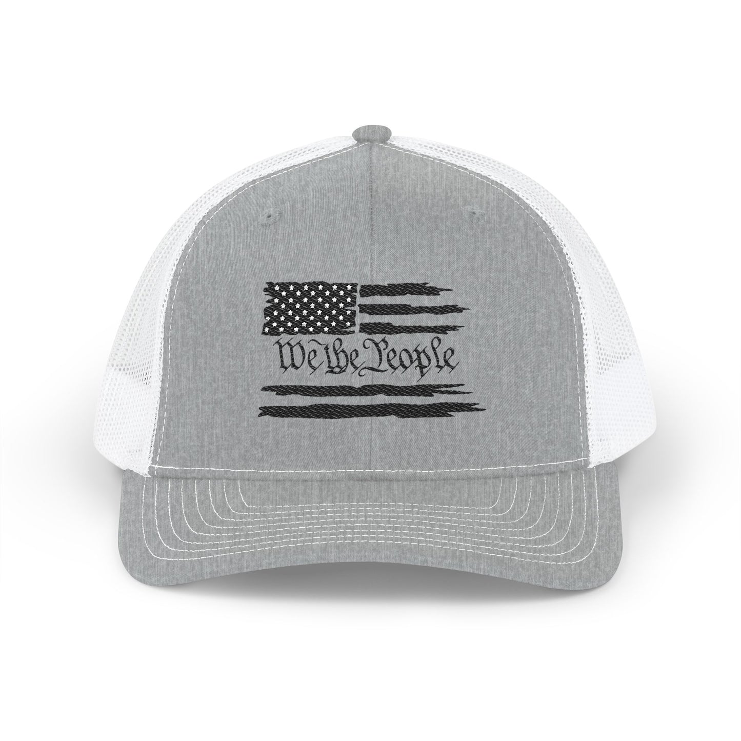 Embroidered "We the People" Flag Snapback Trucker Cap