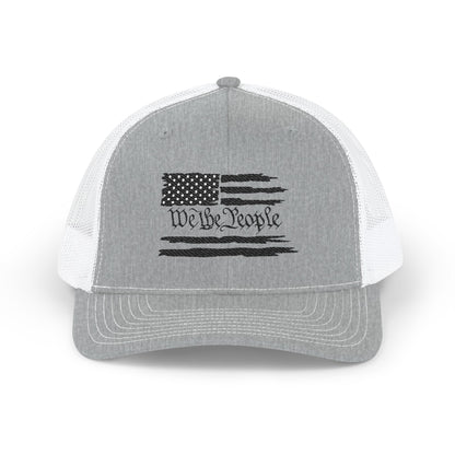 Embroidered "We the People" Flag Snapback Trucker Cap
