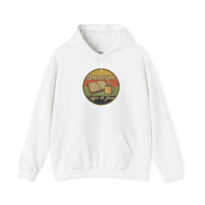 Generation X Coffee & Vinyl Hoodie — Retro Music Lover Pullover