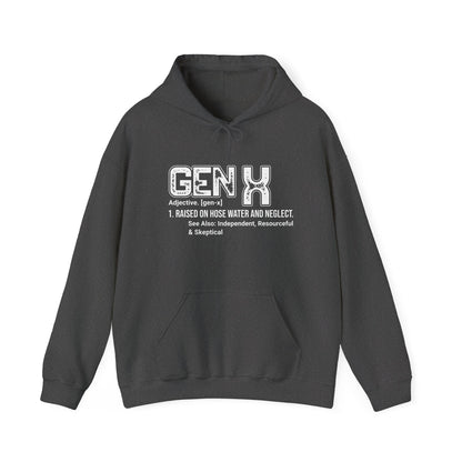 Gen X Definition Hoodie — Retro 'Gen X' Graphic Pullover