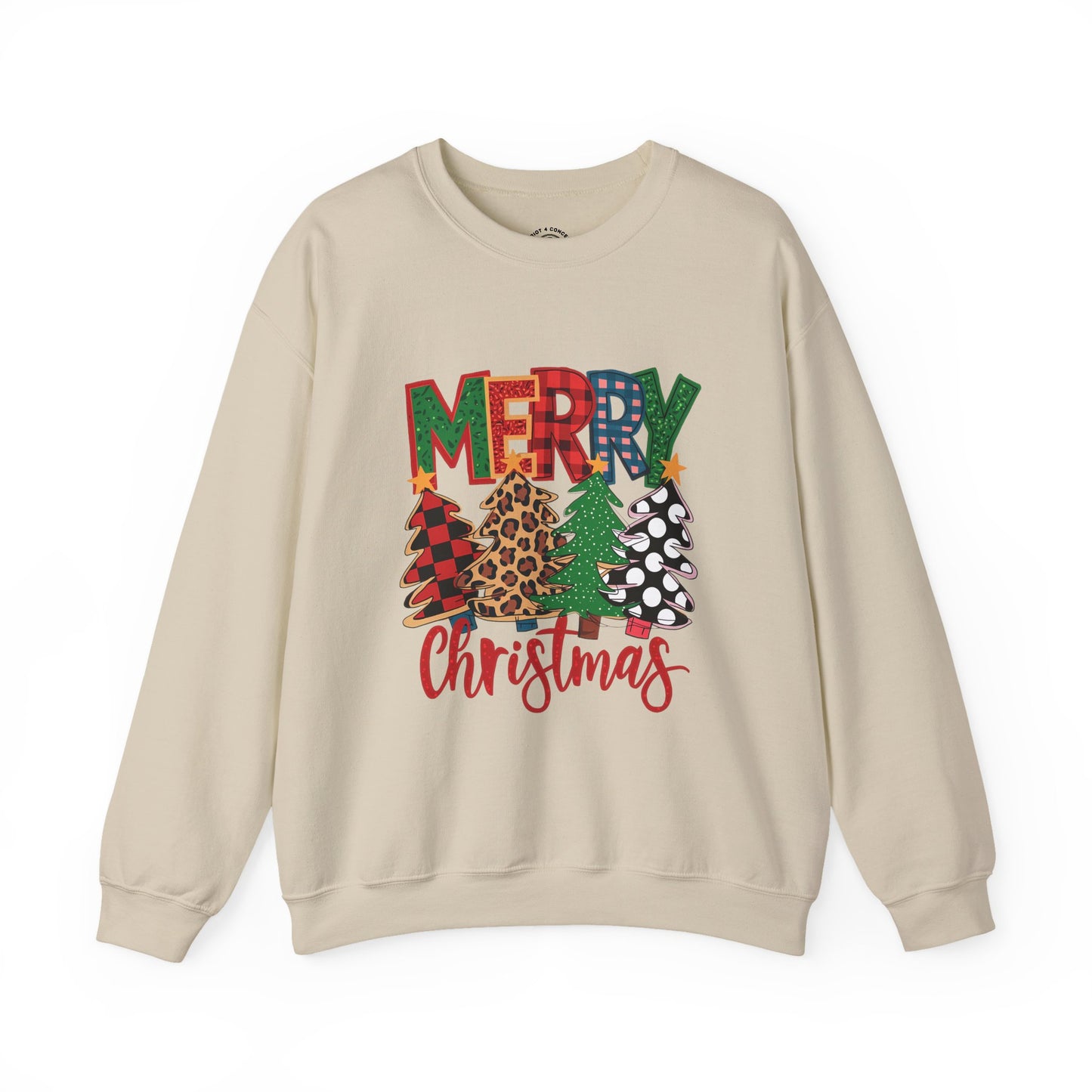 Merry Christmas Tree Crewneck Sweatshirt