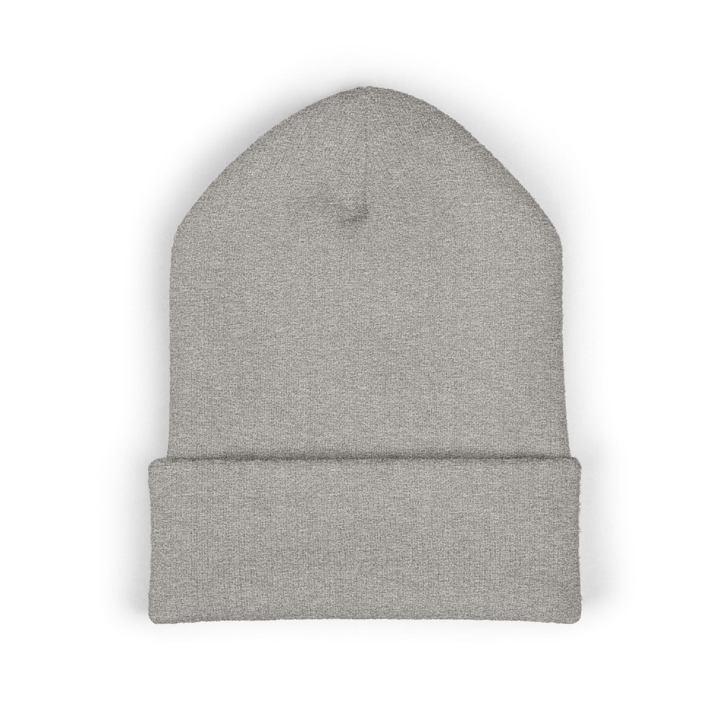Embroidered Cross Cuffed Beanie — Minimal Faith Knit Hat