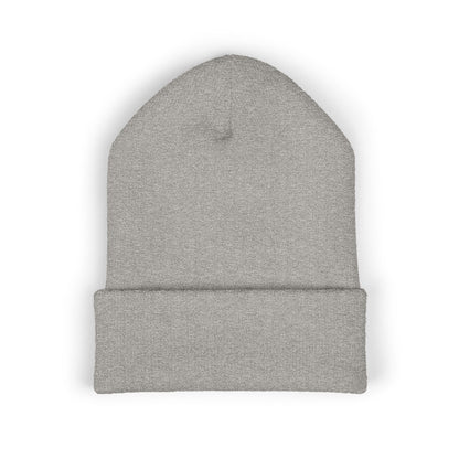 Embroidered Cross Cuffed Beanie — Minimal Faith Knit Hat