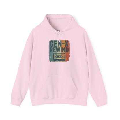 Gen-X Rewind Hoodie — Retro Cassette Tape Graphic Sweatshirt