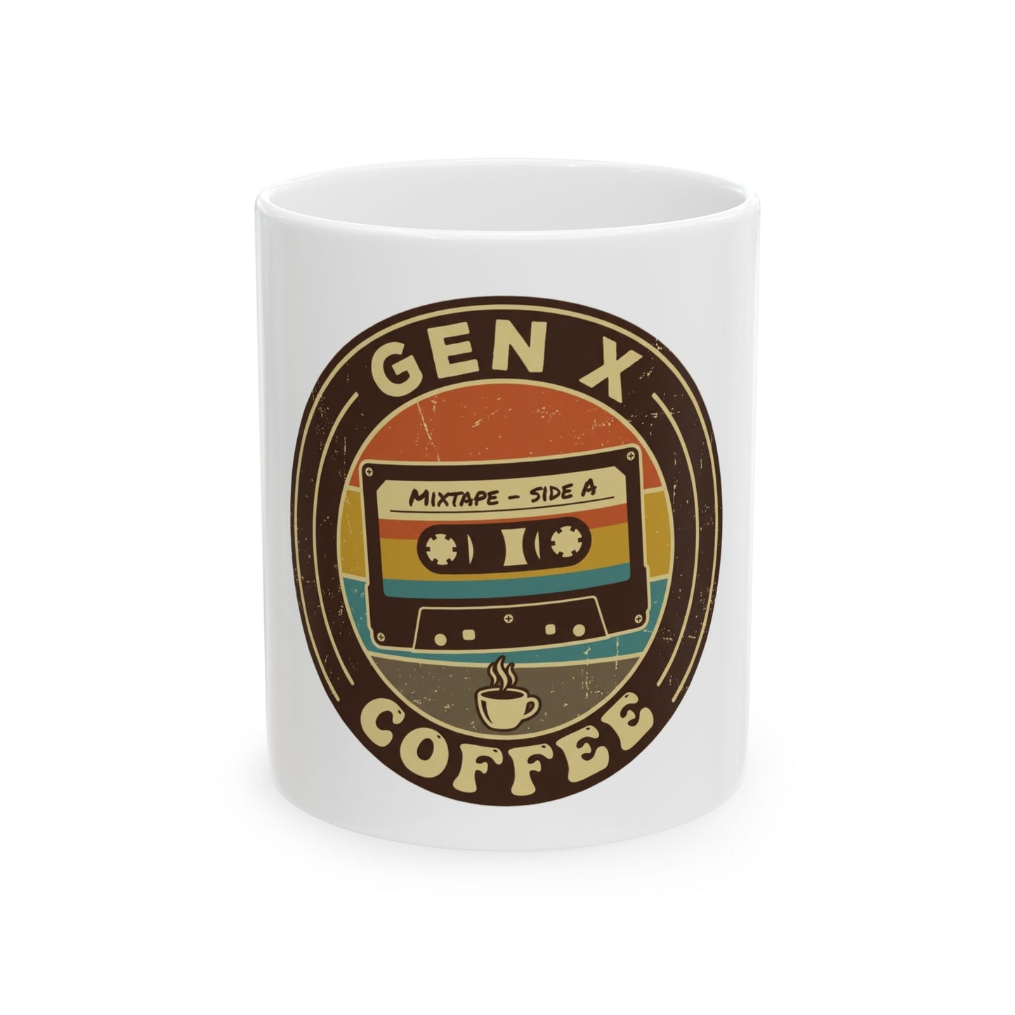 Generation X Coffee Ceramic Mug (11oz/15oz) – Retro Nostalgia Coffee Cup