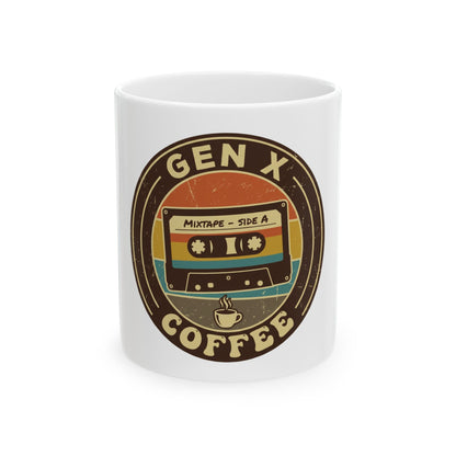 Generation X Coffee Ceramic Mug (11oz/15oz) – Retro Nostalgia Coffee Cup