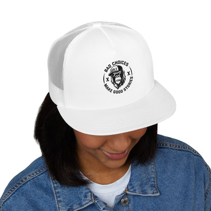Embroidered 5 Panel Trucker Cap - Stylish Casual Hat for Outdoor Adventures, Perfect Gift for Dad, Summer Vibes, Fashionable Headwear