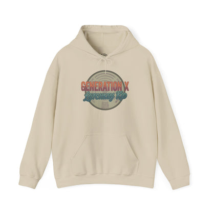 Generation X Vintage Logo Hoodie — Retro 70s Style "Generation X" Graphic Sweatshirt