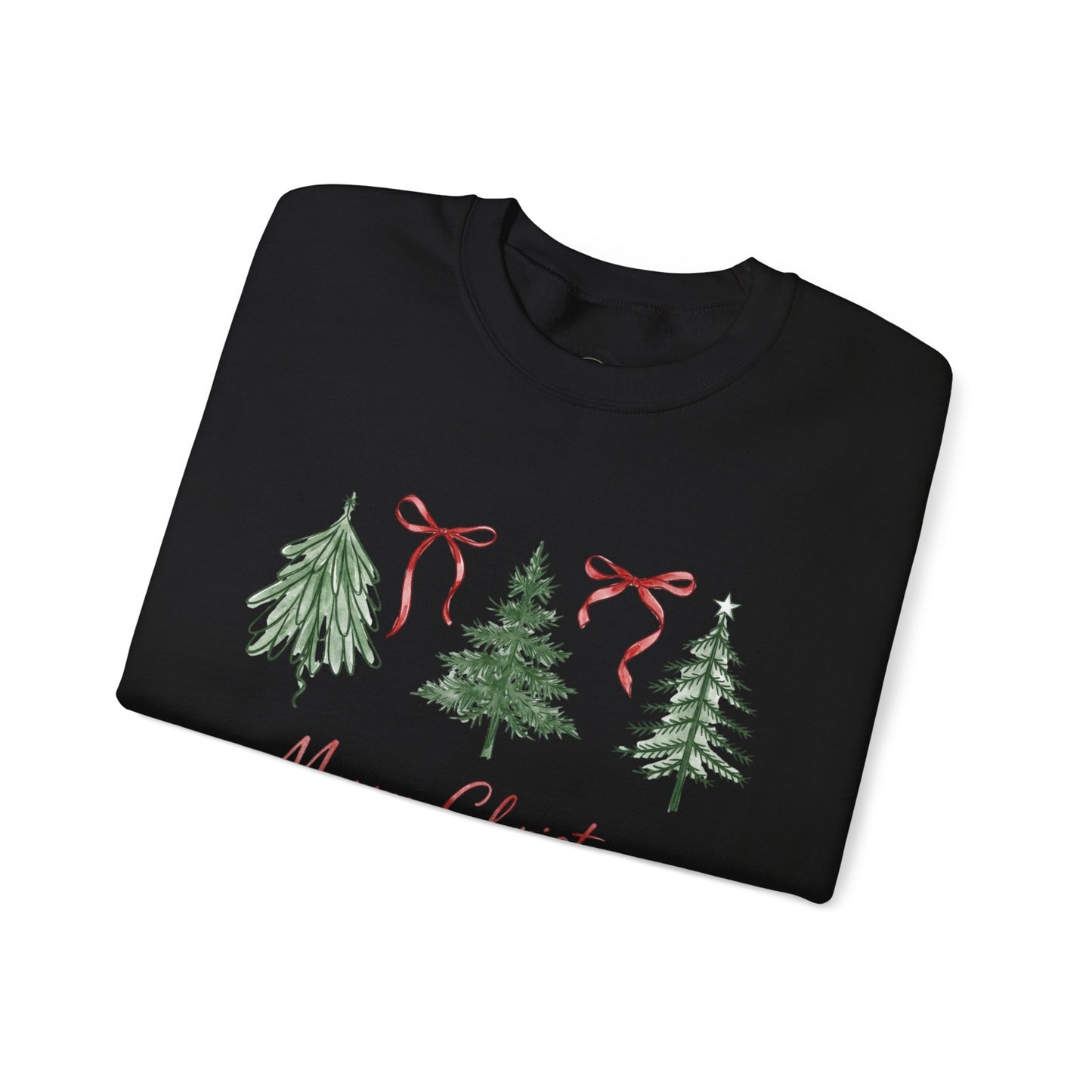 Christmas Tree Crewneck Sweatshirt – Merry Christmas Holiday Pullover