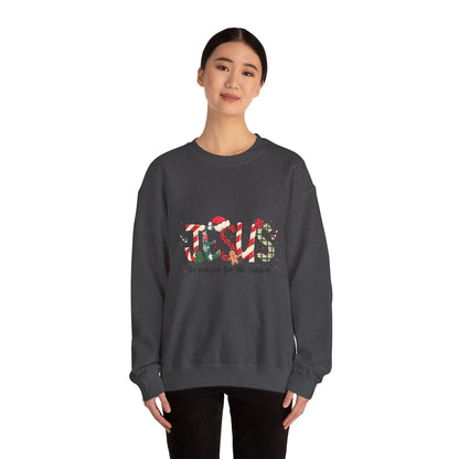 Crewneck Sweatshirt — “JESUS the reason for the season” Christmas Holiday Pullover