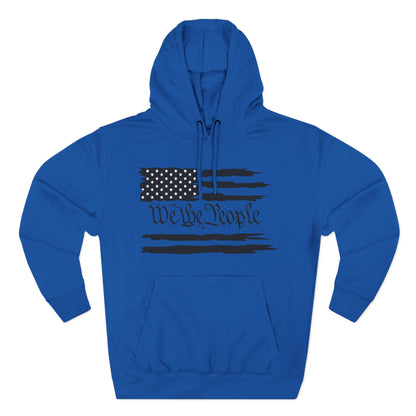 Patriotic "We the People" Hoodie - Distressed American Flag Pullover