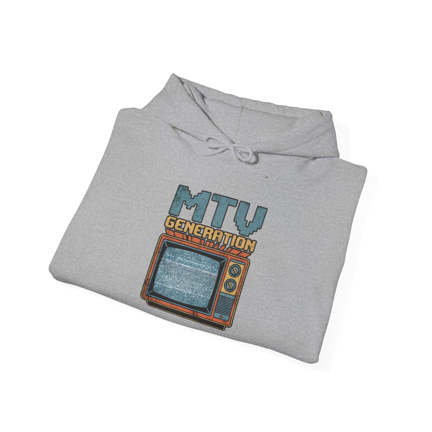 Retro TV 'MTV Generation' Hoodie – Vintage 80s Nostalgia Pullover
