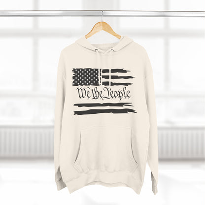 Patriotic "We the People" Hoodie - Distressed American Flag Pullover