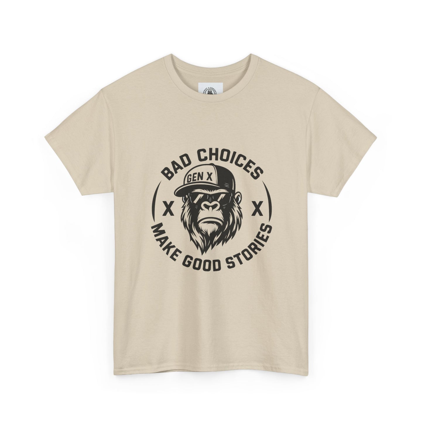 Gen X Bad Choices Tee, Unisex Heavy Cotton Shirt, Funny Gift for Millennials, Casual Wear, Storyteller T-Shirt