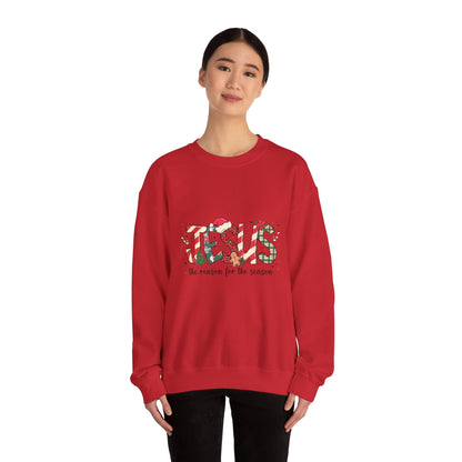 Crewneck Sweatshirt — “JESUS the reason for the season” Christmas Holiday Pullover